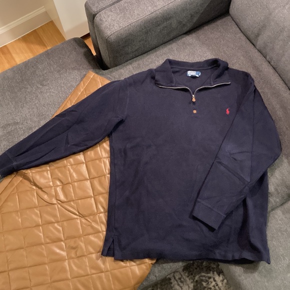 Polo Ralph Lauren Half Zip Long Sleeve Staple Cotton Sweater - Size XLT - Picture 3 of 3
